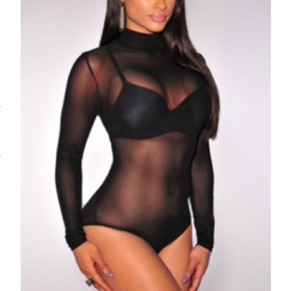 ‼️Sold‼️ Black mesh bodysuit